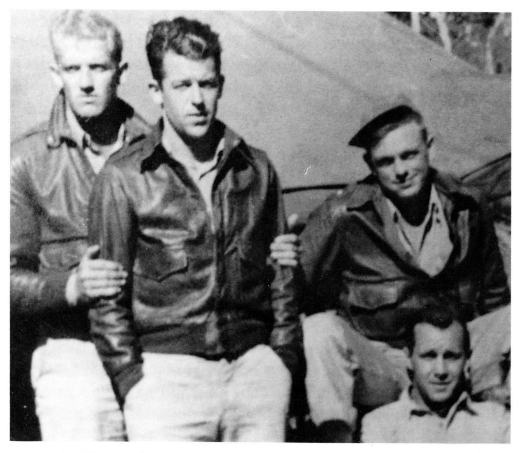 Left to right) 2 Lts. John Landers, Jack Donaldson, flight leader Andy ...